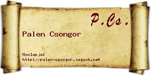 Palen Csongor névjegykártya
